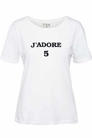 J'adore 5 Tee | White | T-shirt fra Emm Copenhagen