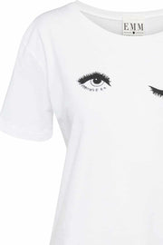 Emm Eyes Tee | White | T-shirt med øjne fra Emm Copenhagen