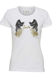 Love Tee | Hvid / Sort | T-shirt med tryk fra Emm Copenhagen