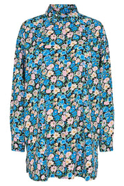 Edna Ls Shirt | Blue Flower | Skjorte fra Liberté