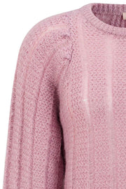 Elsa O-Neck Knit | Rosa | Pullover fra Soft Rebels