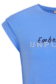 Embrace SS Top | Blå | T-shirt fra Soft Rebels