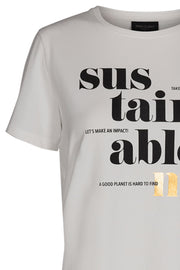 Fenja Tee Sus Sustain | Offwhite | T-shirt med tekst fra Freequent