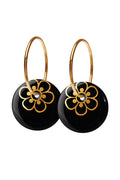 Bloom | Schwarz/Gold | Ohrringe von Scherning