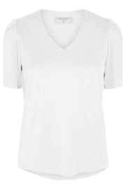 Yr Balloon Tee | Hvid | T-shirt med pufærmer fra Freequent