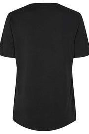 Yr SS Blouse | Sort | T-shirt med-v-hals fra Freequent