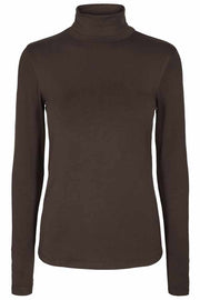 Liana LS | Chicory Coffee | Bluse med rullekrave fra Freequent