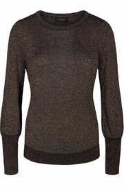 Mackie Pullover Balloon | Black / Copper | Pullover med glimmer fra Freequent