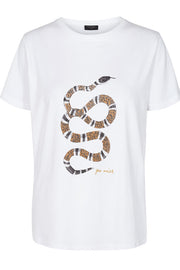 Seni Tee | Råhvid | T-shirt med slange fra Freequent