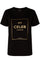 Cela Tee | Sort | T-shirt med guldtryk fra Freequent