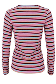 Fanya Striped Lurex T-Shirt | Pink Multi | Top fra Black Colour