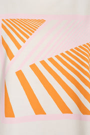 Fenjal Tee | Off-white w. Flame orange | Skjorte fra Freequent