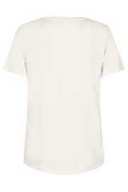 Fenjal Tee | Offwhite w. Olive Oil | T-shirt fra Freequent