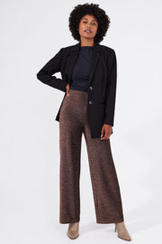 Glit Pant | Black w. Cappuccino | Bukser fra Freequent