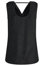 Glit Top | Black w. Silver | Top fra Freequent