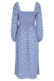 Gro Ls Dress | Blue Pink Flower Dot | Kjole fra Liberté