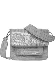 Cayman Pocket Bag | Grey | Lysegrå laktaske med lomme fra Hvisk