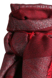 Hazel scarf | Burgundy | Tørklæde med lurex striber fra Stylesnob