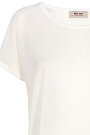 Kay Tee |  Ecru | T-shirt med glimmer fra Mos Mosh