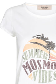 Summer Vibes Tee SS | Offwhite | T-shirt fra Mos Mosh