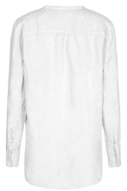 Danna Linen Blouse | White | Hørskjorte fra Mos Mosh