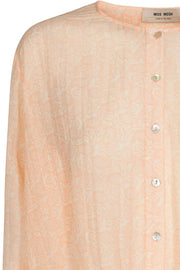 Valja Mini Paisley Shirt | Peach cobbler | Skjorte med bindebånd fra Mos Mosh