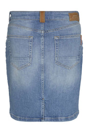 Ava Breeze Skirt | Blue | Denim nederdel fra Mos Mosh