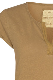 Troy Tee SS | New Sand | T-Shirt fra Mos Mosh