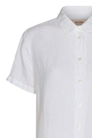 Brielle Linen Tunic | White | Skjorte fra Mos Mosh