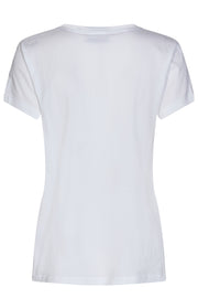 Mavis O-SS Tee | White | T-Shirt fra Mos Mosh