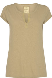 Troy Tee SS | Olive Gray | T-Shirt fra Mos Mosh