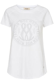 Paulina O-SS Tee | White | T-Shirt fra Mos Mosh