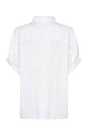 Aven SS Linen Shirt | White | Skjorte fra Mos Mosh