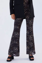 Hannah Pant | Black w. Cappuccino | Bukser fra Freequent