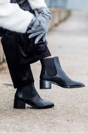 Haylie Leather boots | Sort | Støvler fra Copenhagen Shoes