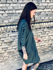 Comfy Copenhagen ApS Higher Love Dress Green Strips
