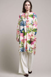 Lucca Shirt | Flower Print | Blomstret storskjorte fra Lollys Laundry