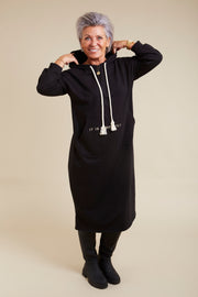 Sweatshirt dress | Sort | Hoodie kjole fra Marta du Chateau