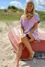 Liva sweat T | Pistachio Tie Dye | Sweatshirt kjole fra Hunkön