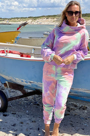 Liva sweatshirt | Pistachio Tie Dye | Batik sweatshirt fra Hunkön