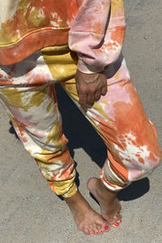 Liva sweatpants | Peach tie dye | Sweat bukser fra Hunkön