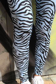 Ninni Legging | Ligth Blue Zebra | Leggings fra Liberté Essentiel