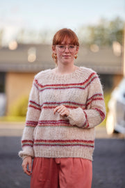 Tilde Knitted Sweater i Creme | Sweater fra Black Colour