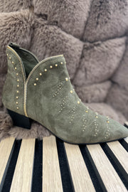 Mathilde Boots | Army green gold | Støvler fra Sofie Schnoor