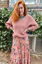 Simona Knitted Jumper | Rose | Bluse fra Black Colour