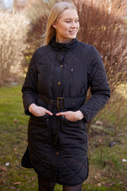 Emma Quilt Jacket | Black | Lang quiltet jakke fra Co'Couture