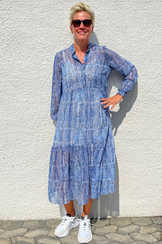 Avalon Dress  | Blue Okapi | Kjole fra French Laundry