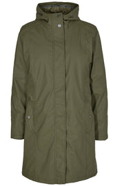 Rain Jacket Waist | Olive Night | Regn jakke fra Freequent