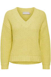 LouniKB Pullover | Gul | Strik pullover fra Karen By Simonsen