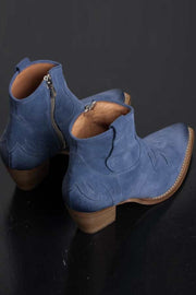 Lee Boots | Blå | Cowboy støvle i ruskind fra Bukela